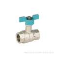 Brass ball valves with aluminum butterfly handle